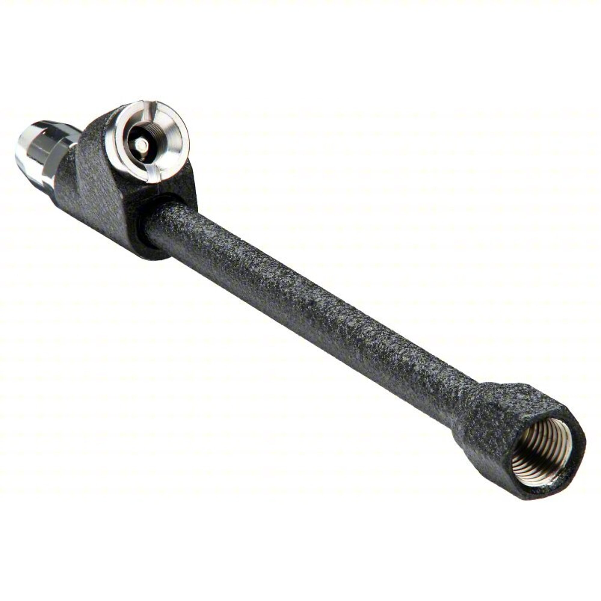 Haltec Standard Bore Reverse-Angle Lock-On Air Chuck — 6in. Length, Black Polyurethane Coating, 1/4in. FNPT, Dual Foot Design, Model# CH-350-LO-1